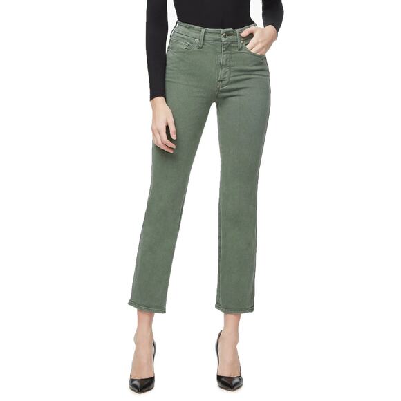 Good American NWT Good Curver High Waist Ankle Straight Leg Jeans Size 22